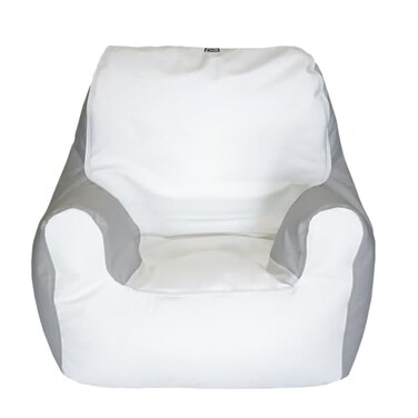 E-SeaRider Armchair Marine Beanbag, Medium, Multi ,White/Grey