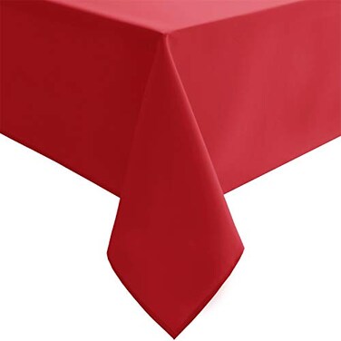 Hiasan Red Tablecloth Rectangle, 54 x 80 Inch, 1 Pack