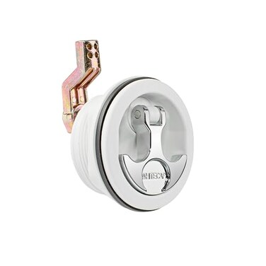 Whitecap T-Handle Latch - Chrome Plated Zamac/White Nylon - Locking - Freshwater Use Only