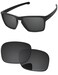 PapaViva Replacement Lenses for Oakley Sliver XL OO9341 57mm Sunglass Solid Black Polarized