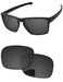PapaViva Replacement Lenses for Oakley Sliver XL OO9341 57mm Sunglass Solid Black Polarized