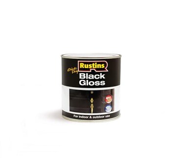 Rustins Quick Dry Black Gloss Paint 250ml8.5 Fl. Oz.
