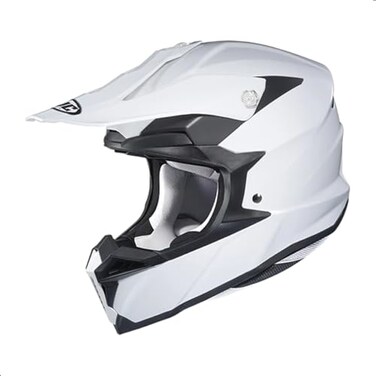 HJC i50 Solid Off-Road Motorcycle Helmet, DOT Approved ,White, Medium
