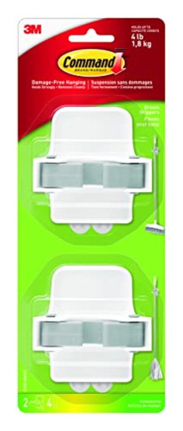 Command 2 Pack Adhesive Broom Gripper Clips
