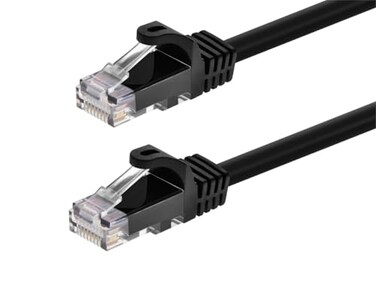 Monoprice Cat6 5ft Black Patch Cable UTP 24AWG 550MHz Pure Bare Copper Snagless RJ45 Flexboot Series Ethernet Cable