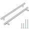 Probrico 5 Pack Brushed Stainless Steel Hollow Kitchen Cabinet Pulls Kitchen Door Handles Dresser Pulls 10"/256mm Hole Centers