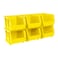 Akro-Mils 30239 AkroBins Plastic Storage Bins, 11"x8"x7", Yellow, 6-Pack