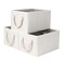 StorageWorks Fabric Storage Bins with Rope Handles, Beige, Small, 3-Pack