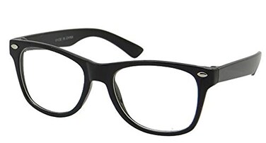 grinderPUNCH Nerd Glasses Clear Lens Geek Costume Black Frame