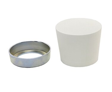 POWERNAIL White Rubber Mallet Cap Replacement Assembly ,includes steel ring and rubber cap