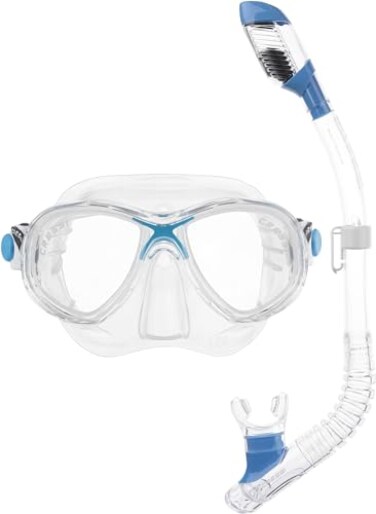 Cressi Marea JrMini Dry, Clear/Blue