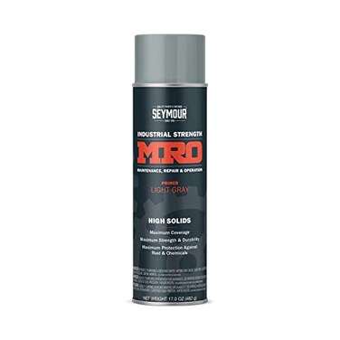 Seymour 620-1431 MRO High Solids Spray Paint, Light Gray Primer, 17 oz