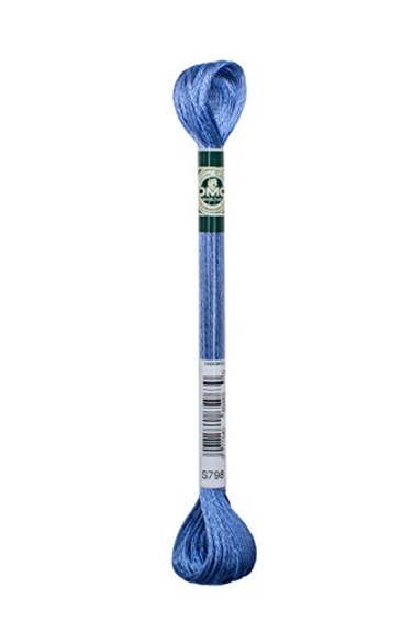 DMC 1008F-S798 Shiny Radiant Satin Floss, Cornflower Blue, 8.7-Yard