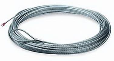 WARN 38312 Winch Accessory: Steel Cable Wire Rope with Loop End and Terminal, 5/16" Diameter x 125' Length