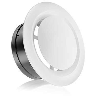 HG Power 3 Inch Air Vent Covers, ABS Adjustable Soffit Vent, Round Ceiling Diffuser for Living Room, Closet, Bathroom, Kitchen, Ventilation Use, White