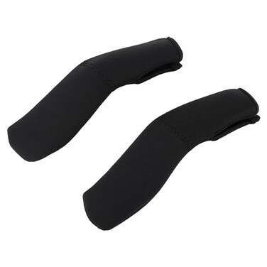 GLOGLOW 2 Pack Stroller Handle Cover, Removable Zipper Armrest Protector Sleeve, Universal Fit Elastic Pushchair Bumper Bar Cover, Machine Washable Nylon Fabric, Black