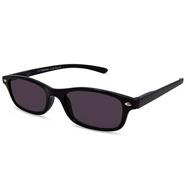 In Style Eyes Smarty Pants Full Reader Sunglasses, Non-Bifocal Reading Glasses - Full-Rimmed Rectangle Frame - Non-Polarized - Black - 1.0x