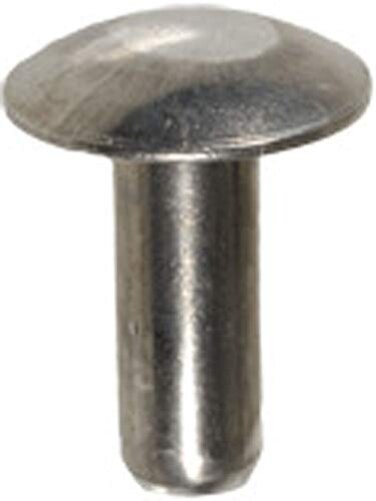 Clipsandfasteners ,1003/16 Brazier Head Solid Aluminum Rivet 1/2 Length