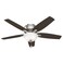 Hunter Newsome, Indoor, Ceiling Fan, Pull Chain, 52 inch, Brushed Nickel