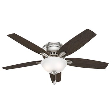 Hunter Newsome, Indoor, Ceiling Fan, Pull Chain, 52 inch, Brushed Nickel