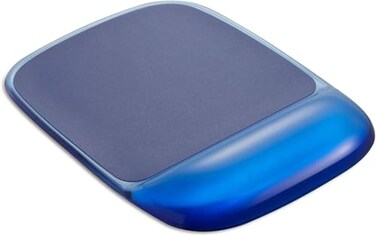 Staples TECH Gel Mouse Pad and Wrist Rest Combo, Blue Crystal