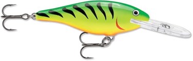 Rapala Shad Rap Crankbait, 2-3/4", Fire Tiger