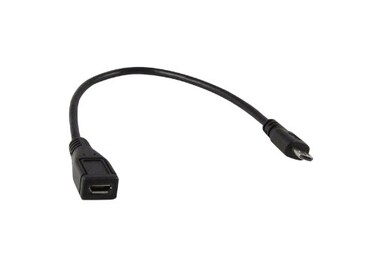 YCS basics Black 6 Inch Cellphone/Tablet USB Micro Male to Female SyncCharging Extension Cable