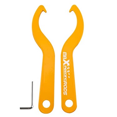 maXpeedingrods 2Pcs Universal C Spanner Hook Wrench Kits, Gold
