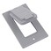 ThomasBetts DCCGV 1-Gang Silver GFCI Device Cover with Gaskets and Screws, Device Mount