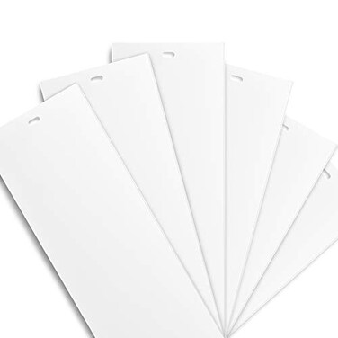 DALIX White Vertical Replacement Blinds Slats Sliding Glass Door Window ,6 Pack