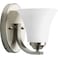Progress Lighting Adorn 1-Light Bath Vanity Light, Brushed Nickel