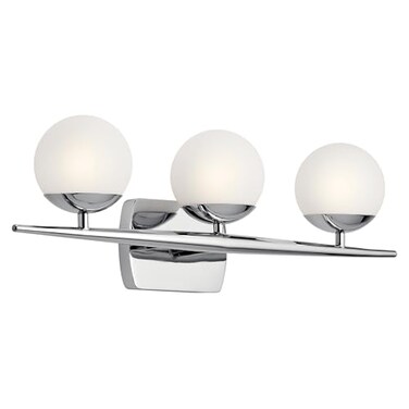 Kichler Jasper 3-Light Bathroom Vanity Light, Chrome