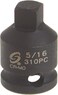 SUNEX Tools 3/8 in. Drive 5/16 in. 6-Point Male Pipe Plug Socket, CR-MO Steel, Model 310PC