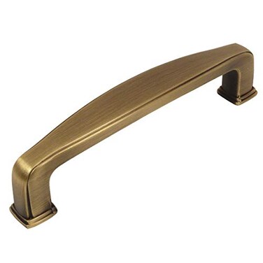 Cosmas 10 Pack 4389BAB Brushed Antique Brass Modern Pull 3 in Hole Centers