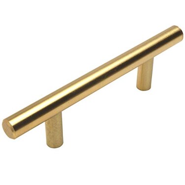 Cosmas 25 Pack 305-96BB Brushed Brass Steel Pull 3-3/4 Inch Hole Centers