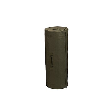 Rothco Canvas Duffle Bag with Side Zipper, Olive Drab, 142L