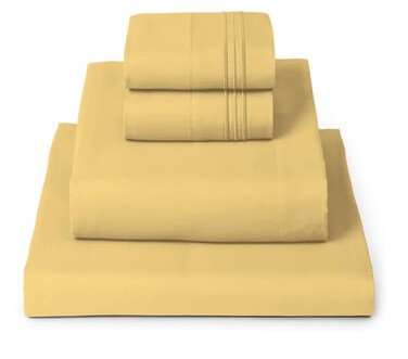 Mellanni Iconic 4-Piece, Ultra Soft Sheet Set ,King, Yellow