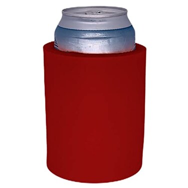 Coolie Junction Blank Thick Foam Old School Can Cooler ,2 Pack, Red