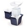 ZOKU Silicone Cube Ice Molds, Set of 2 Stackable Square-Shaped Ice Molds, Keep Drinks Colder Longer with Less Dilution, Easy-Release, BPA and Phthalate-Free, Slate Blue