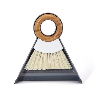 Full Circle Tiny Team, Mini Compact BrushDustpan Set, White