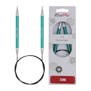 KnitPro Zing Fixed Circular Needles 32" ,80cmUS Size 11 ,8mm