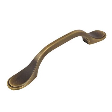 Cosmas 25 Pack 9533BAB Brushed Antique Brass Footed Pull 3 Hole Centers