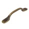 Cosmas 25 Pack 9533BAB Brushed Antique Brass Footed Pull 3 Hole Centers