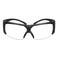 3M Safety Glasses, SecureFit 600, Clear Lens, Black Frame
