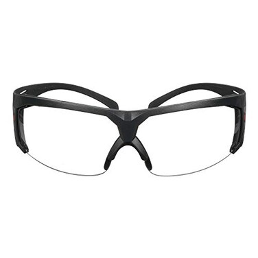 3M Safety Glasses, SecureFit 600, Clear Lens, Black Frame