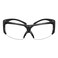 3M Safety Glasses, SecureFit 600, Clear Lens, Black Frame