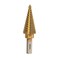 NEIKO 10185A Step Drill Bit, 12 Steps 3/16 to 7/8 Straight High Speed Steel, Titanium Nitride Coated, 3/8 Tri Flat Step Bits for Steel, Metal, Wood, Plastic, Unibit Cone Drill Bits, Two Flute