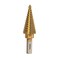 NEIKO 10185A Step Drill Bit, 12 Steps 3/16 to 7/8 Straight High Speed Steel, Titanium Nitride Coated, 3/8 Tri Flat Step Bits for Steel, Metal, Wood, Plastic, Unibit Cone Drill Bits, Two Flute