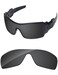 PapaViva Replacement Lenses for Oakley Oil Rig Sunglass Solid Black Polarized