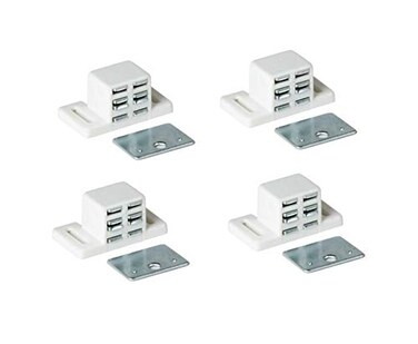 MPJ Extra Strong High Magnetic Catch - White/Nickel ,4